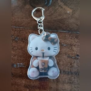 Hello Kitty Keychain with Brown Bow